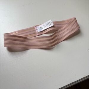 Athleta Light Baby Pink Striped Grip Workout Headband O/S